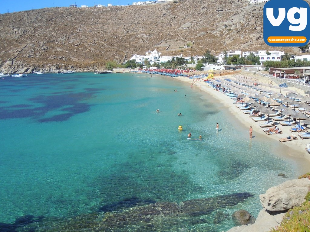 Spiaggia Di Psarou Mykonos Vacanzegreche